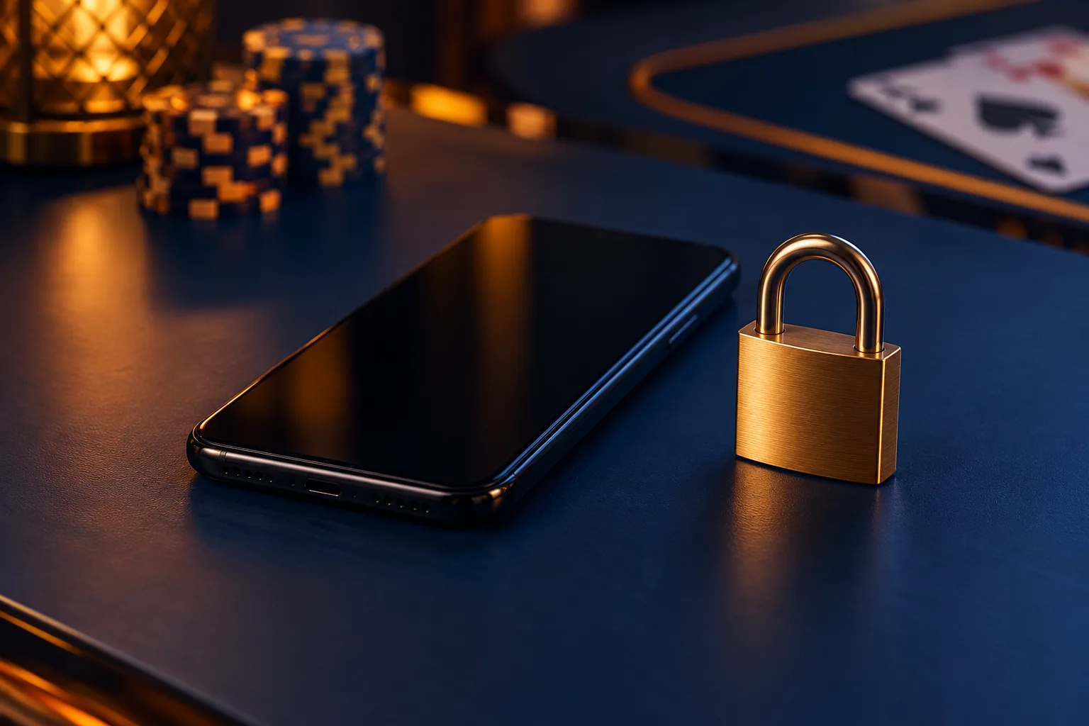 Phone and padlock for the 220 Patti registration guide